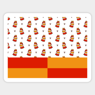 Santa Bunny Face Pattern Sticker